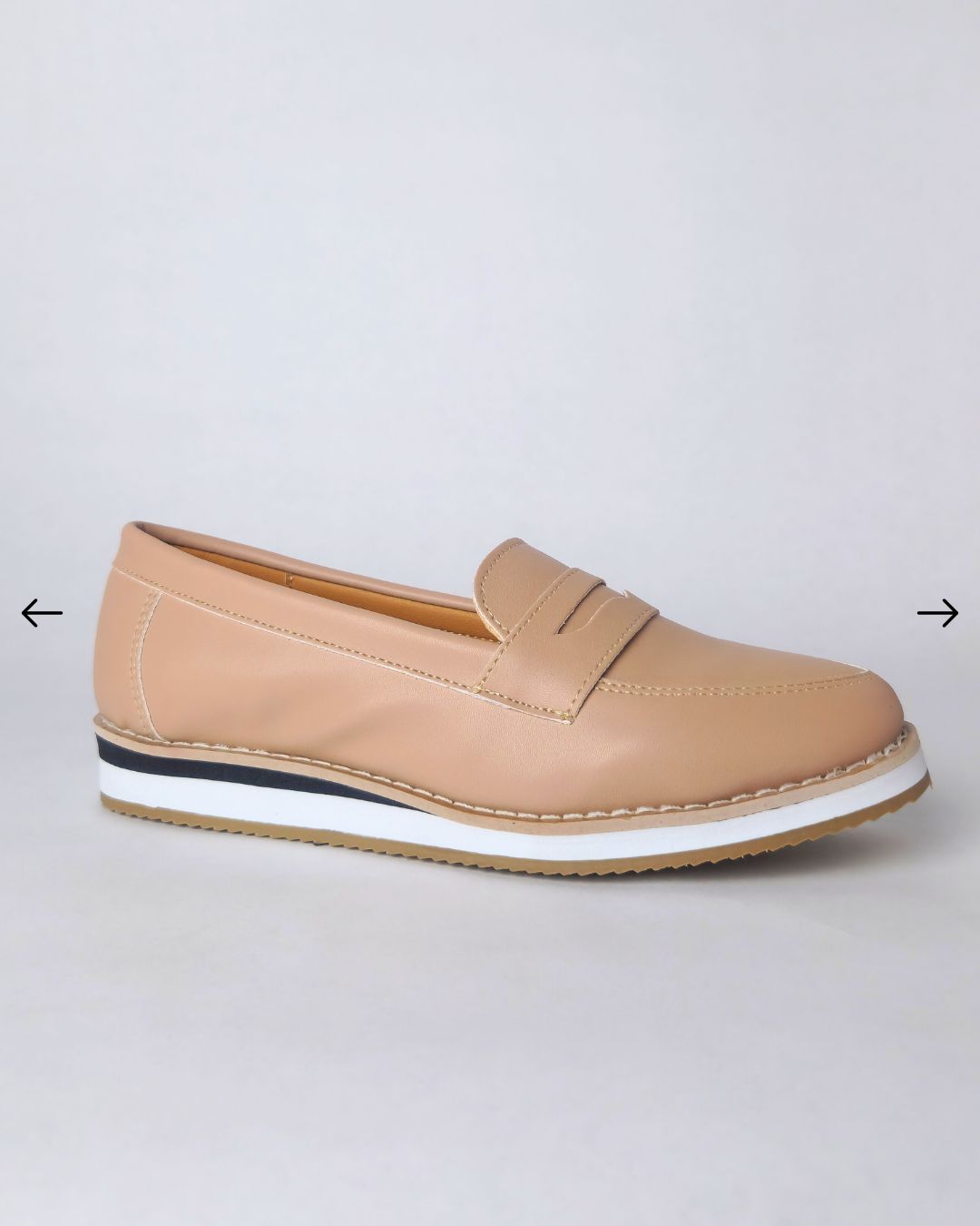 mocasin merida beige suela deportiva antideslizante mexcalinas