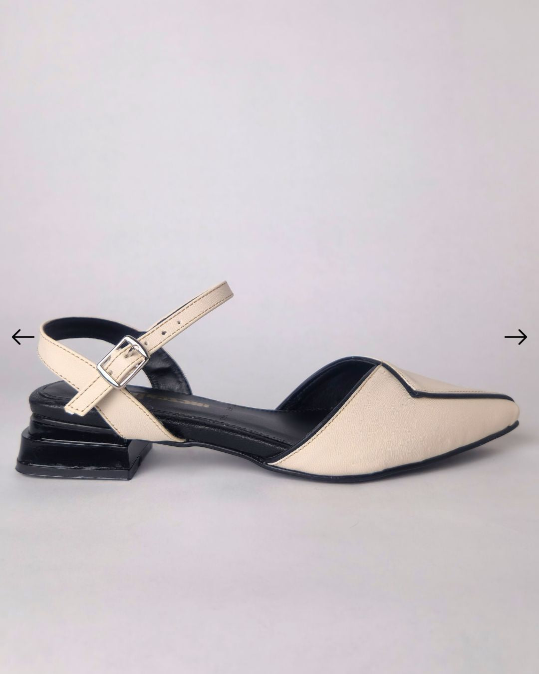 tacon alameda blanco punta fina correa hebilla plateada mexcalinas