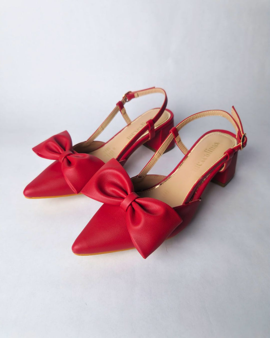 tacon victoria slingback rojo lazo tacon cuadrado mexcalinas