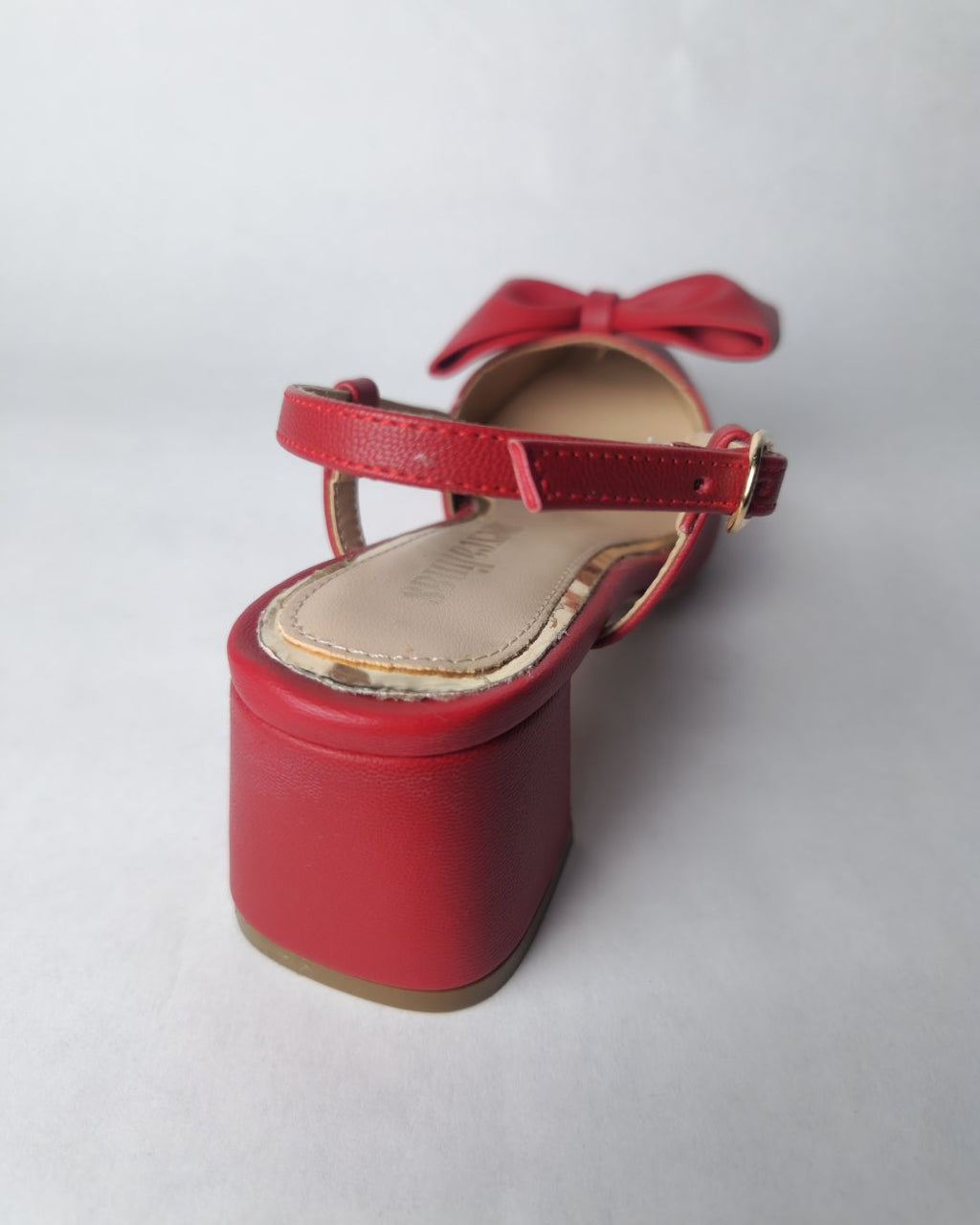 tacon victoria slingback rojo tacon cuadrado suela antideslizante mexcalinas